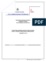 Entrepreneurship - Hand Out
