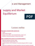 Week 2a NE Supply and Market Equilibrium