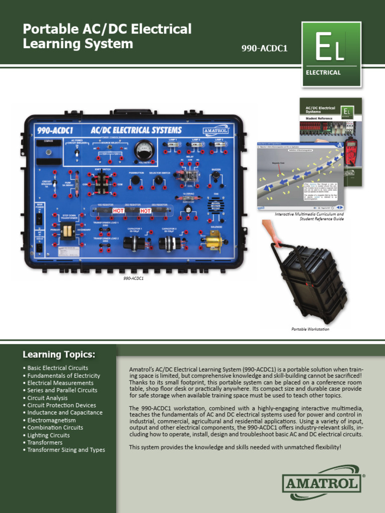 Amatrol Acdc1 Portableacdcelectricallearningsystem Download Free Pdf