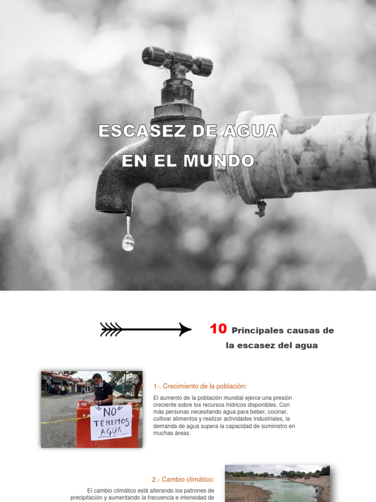 Causas de La Escasez Del Agua | PDF | Agua | Agua subterránea