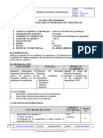 Sesión de aprendizaje 4 - Prenvención en Problemas de aprendizaje 2024