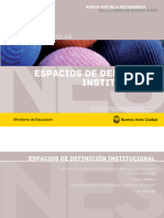 Espacios de Definición Institucional: Diseño Curricular