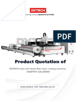 Quotation of DXTECH 2000W 1540FP6T220 Tube and Sheet Fiber Laser Cutting Machine - JINAN DXTECH CNC MACHINE CO. LTD China