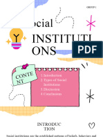 GROUP 1 Social Institutions