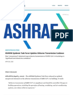 ASHRAE Epidemic Task Force Updates Airborne Transmission Guidance - HPAC Engineering