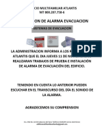 Alarma Evacuacion