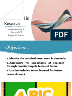 Distinguish Technical Terms Used in Research