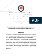 Prevalencia e incidencia de psicopatología en víctimas