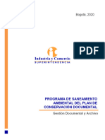 GD01-F26_V1_PROGRAMA DE SANEAMIENTO AMBIENTAL DEL PLAN DE CONSERVACIÓN DOCUMENTAL