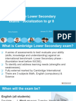 Sosialisasi PPT Cambridge Lower Secondary Checkpoint 2024