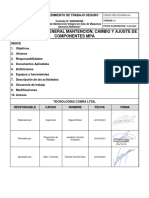 MEC-DCH-MPA-000 Procedimiento General Mantención, Cambio y Ajuste de Componentes