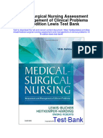 Full Medical Surgical Nursing Assessment and Management of Clinical Problems 10Th Edition Lewis Test Bank PDF