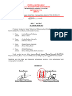 Surat Mandat Darul Arqam Madya Nasional (DAMNAS) IMM Ciputat