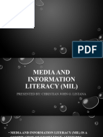 Media and Information Literacy Mil