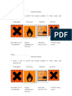 Hazard Symbols Work Sheet