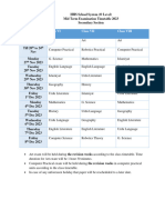 Class VI-VIIII Mid Term Examination 2023 - Revised Timetable (O Level III To VIII) - 2