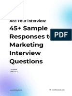 45+ Sample Responses To Marketing Interview Questions