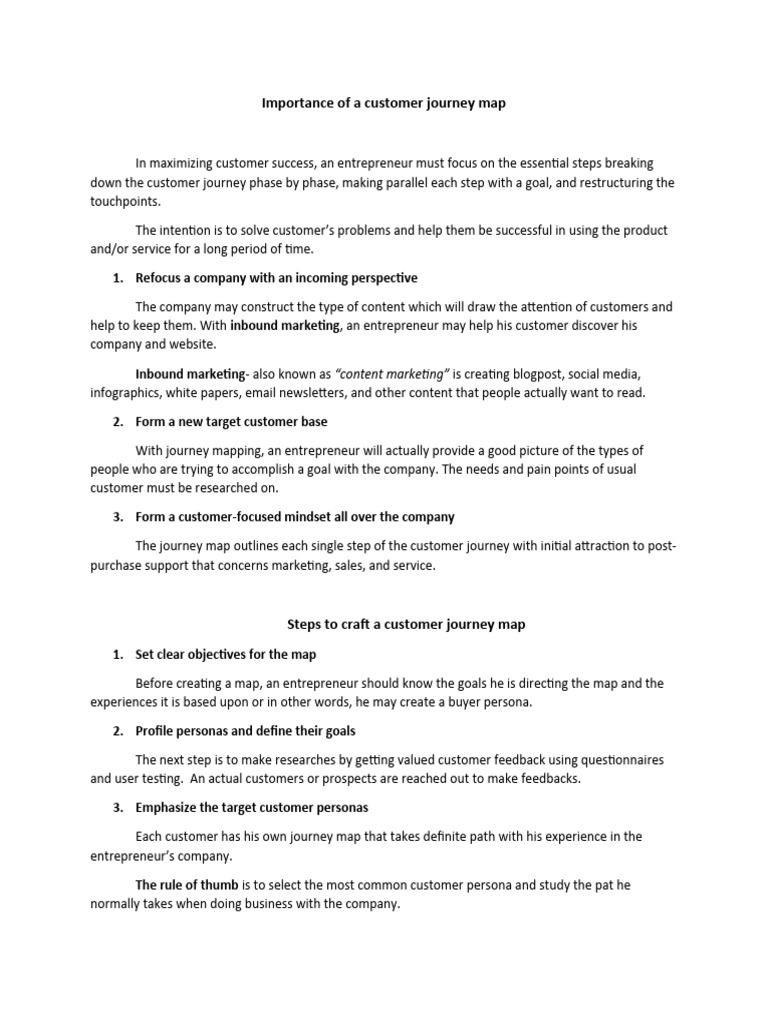 Customer Journey Mapping for Success | PDF | Customer Experience ...