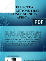 Intellectual Revolutions That Defined Society Africa