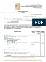 Programacion de Actividades Primer Parcial