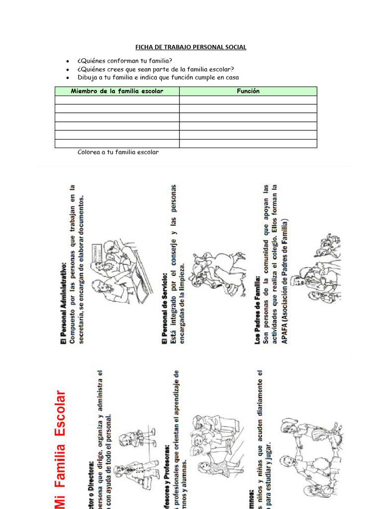 Ficha de Trabajo Personal Social | PDF
