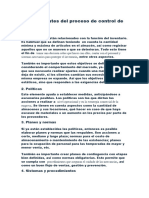 4 Componentes Del Proceso de Control de Inventarios