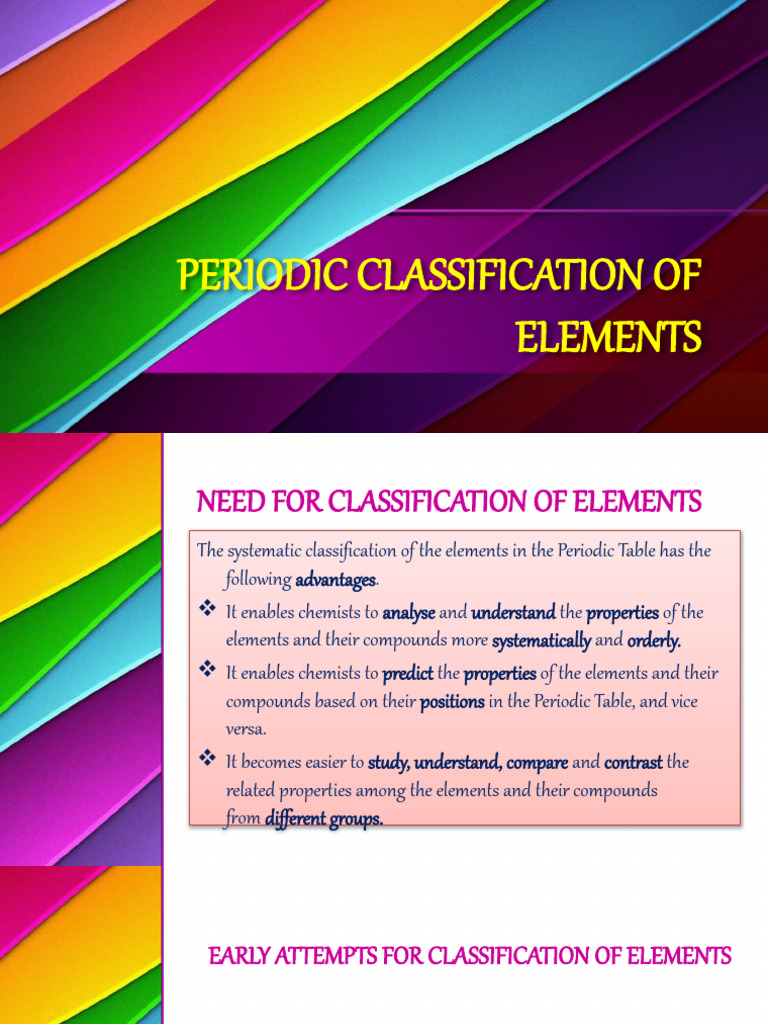 Goldsmith Classification Of Elements