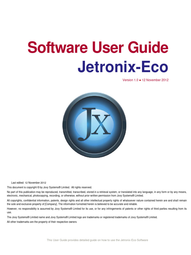 Jetronix-Eco Software User Guide Rev1.1 | PDF | Microsoft Windows ...