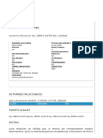 Base de Dictámenes: Sumario Infraccion Ley 18834 Art/78 LT/B, Vialidad