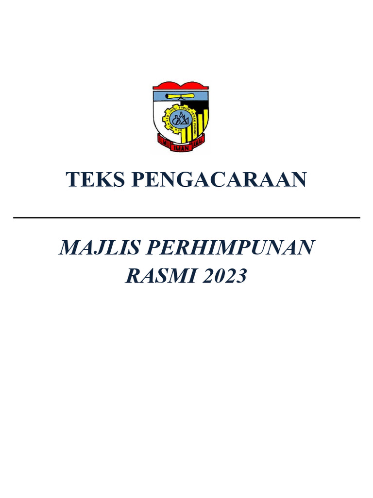 Panduan Majlis Perhimpunan Rasmi 2023 | PDF | Karier & Perkembangan