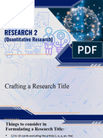 Crafting A Title in Research