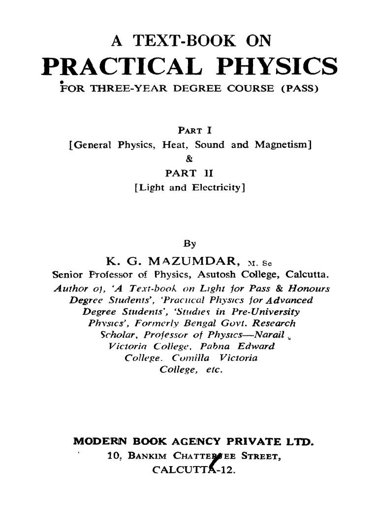 2015.460135.a Text Book On Practical Physics Part 1 2 Ed 9th | PDF