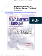 Kozier and Erbs Fundamentals of Nursing 10Th Edition Berman Test Bank PDF