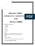 Literacy Notes P.3