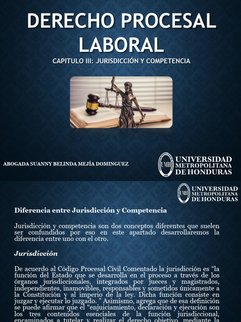 Unidad Iii Jurisdicción y Competencia | PDF | Jurisdicción | Ley procesal