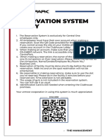 Reservation System Policy