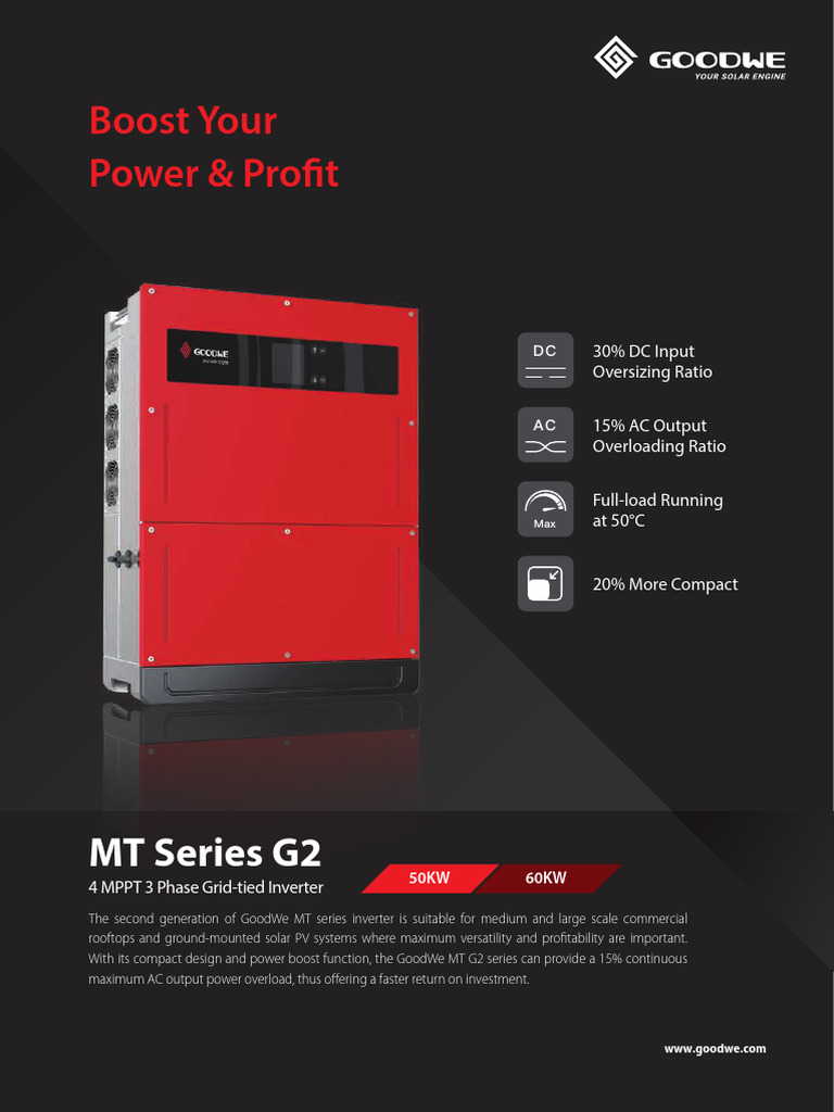 GoodWe MT G2 Inverter Specifications | PDF | Alternating Current ...
