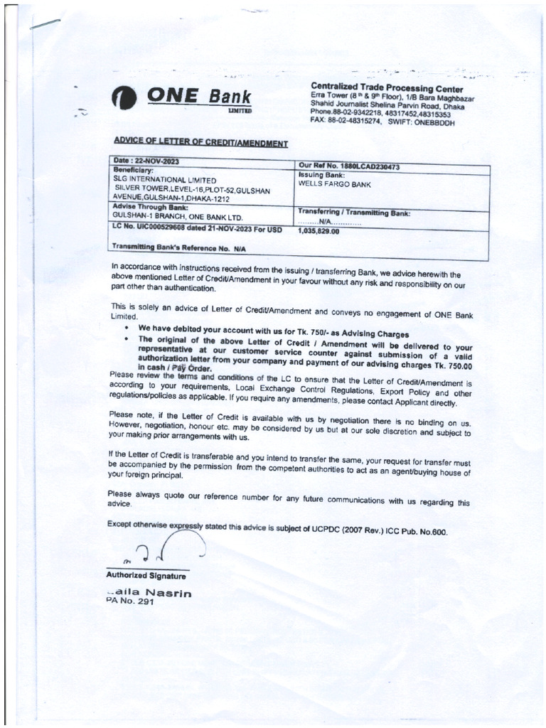 SLG LC Details | PDF