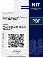 Francisca de Jesus Aguilar: Número de Identificación Tributaria