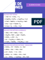 BALANCE DE ECUACIONES - Ejercicios