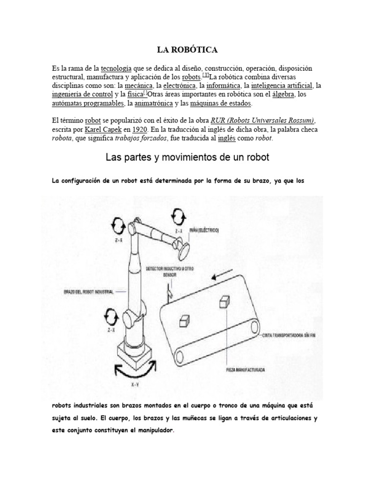 Introducción a la Robótica y Movimientos | PDF | Robótica | Robot