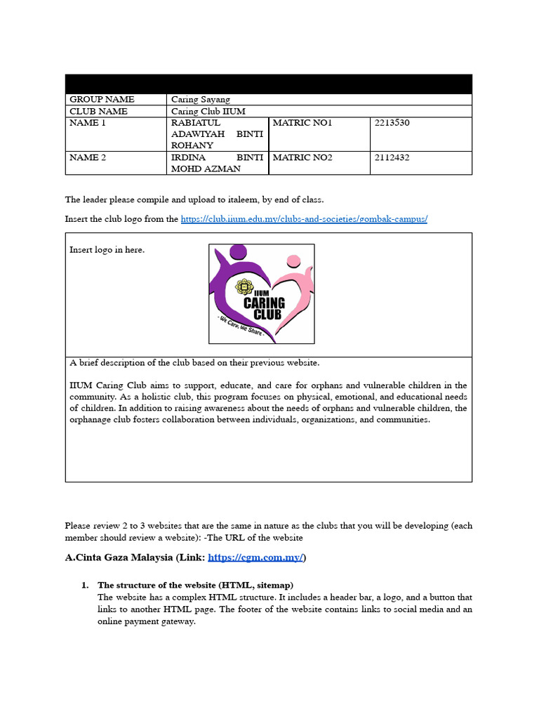 Task 1 Caring Sayang | PDF | Html | Java Script