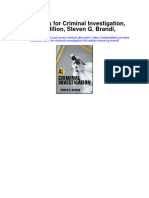 Full download Test Bank For Criminal Investigation 4Th Edition Steven G Brandl pdf