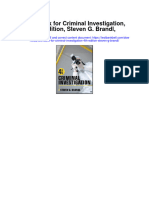 Full Download Test Bank For Criminal Investigation 4Th Edition Steven G Brandl PDF