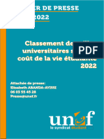 Classement UNEF Des Villes Universitaires 2022