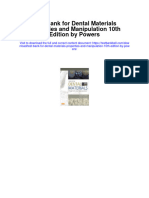 Full Download Test Bank For Dental Materials Properties and Manipulation 10Th Edition by Powers PDF