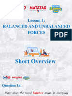 G8-Lesson 1-BALANCED AND UNBALANCED FORCES