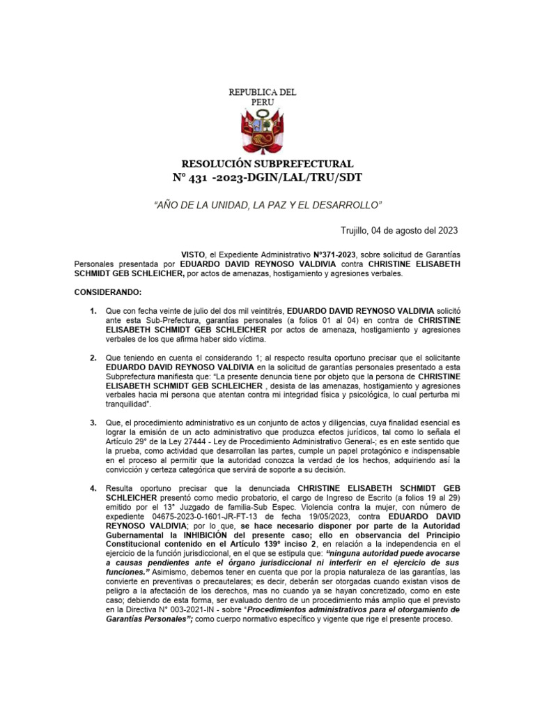 INHIBICIÓN | PDF | Gobierno | Justicia
