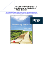 Full Download Test Bank For Elementary Statistics A Step by Step Approach 10Th Edition Allan Bluman PDF