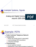 Example Systems, Signals: Analog and Digital Communications Autumn 2005-2006